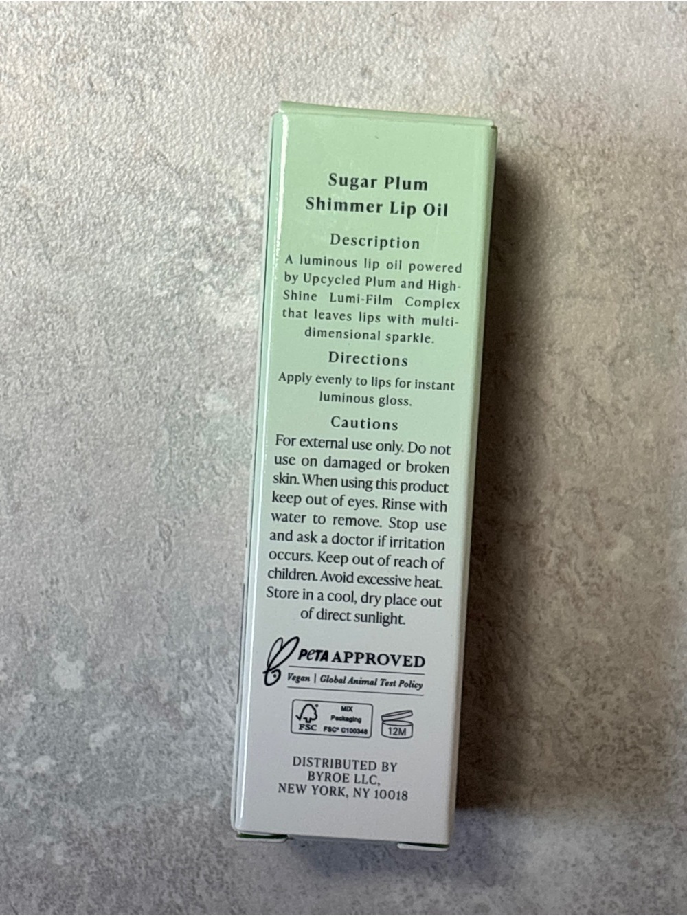 BYROE Sugar Plum Shimmer Lip Oil 3.7 mL – Vegan Hydrating Gloss – New In Box - Picture 3 of 6